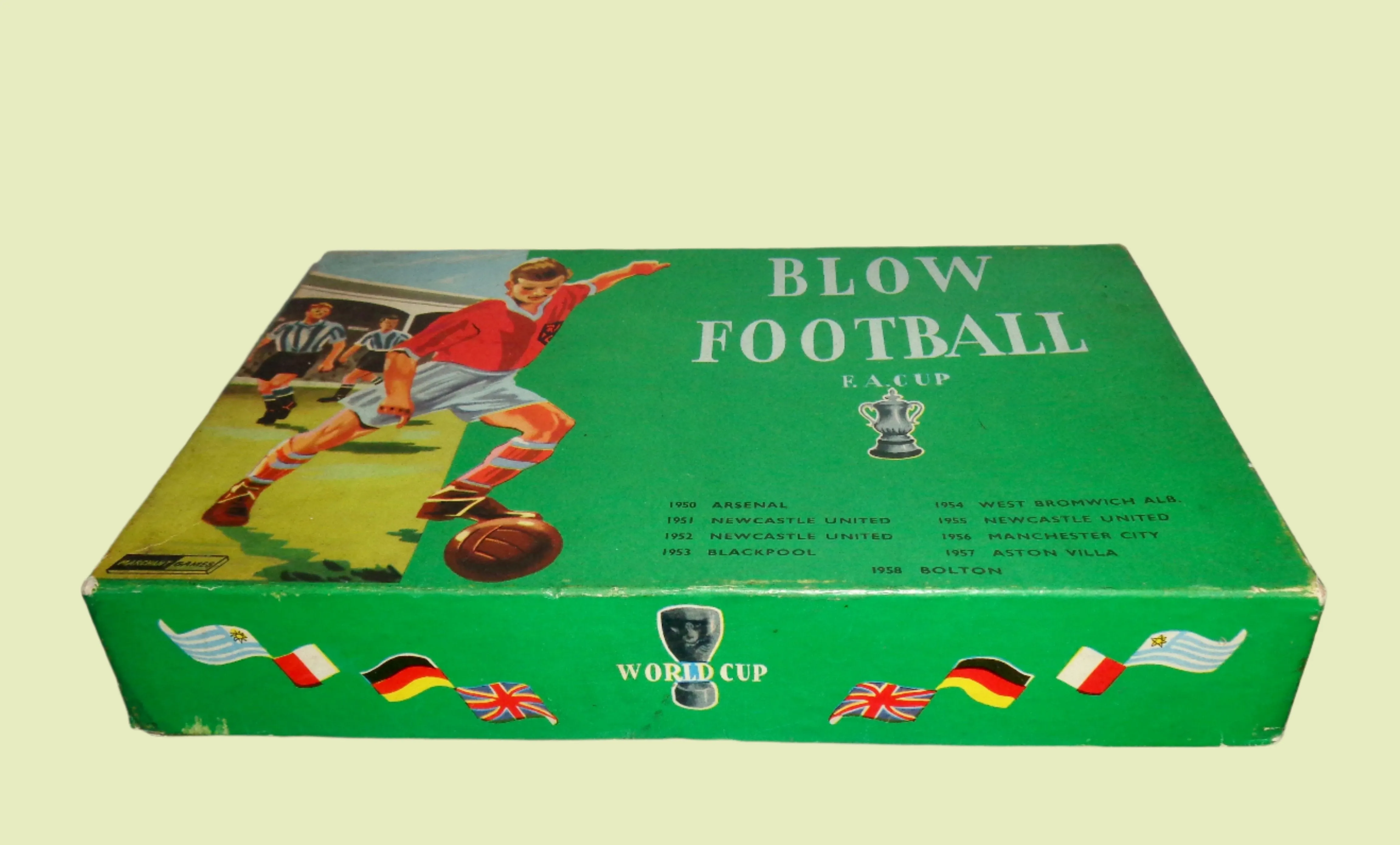 1950s Boxed Marchant Games Blow Football Game