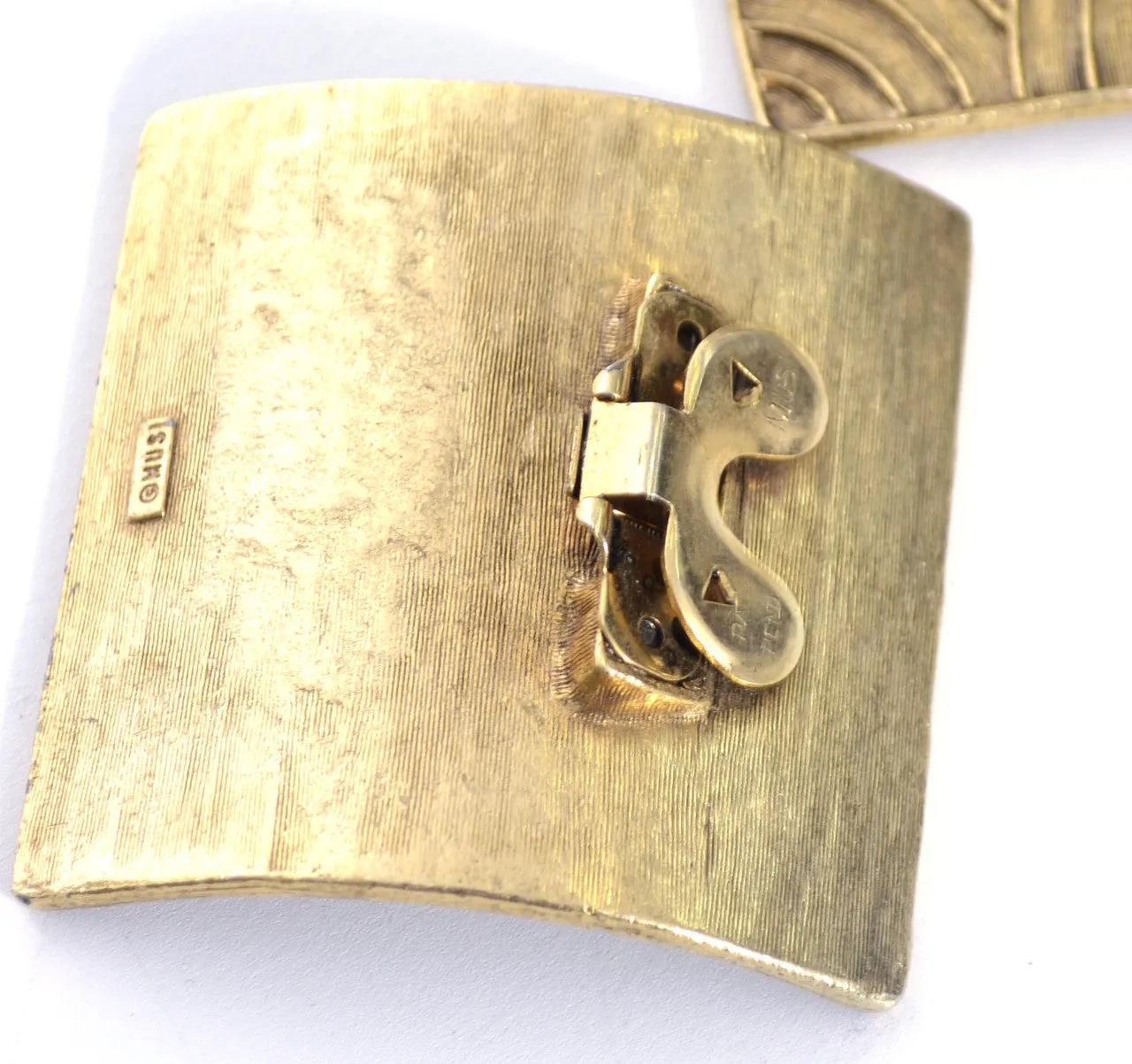 1960's MUSI Brass Clip Vintage Shoe Buckles