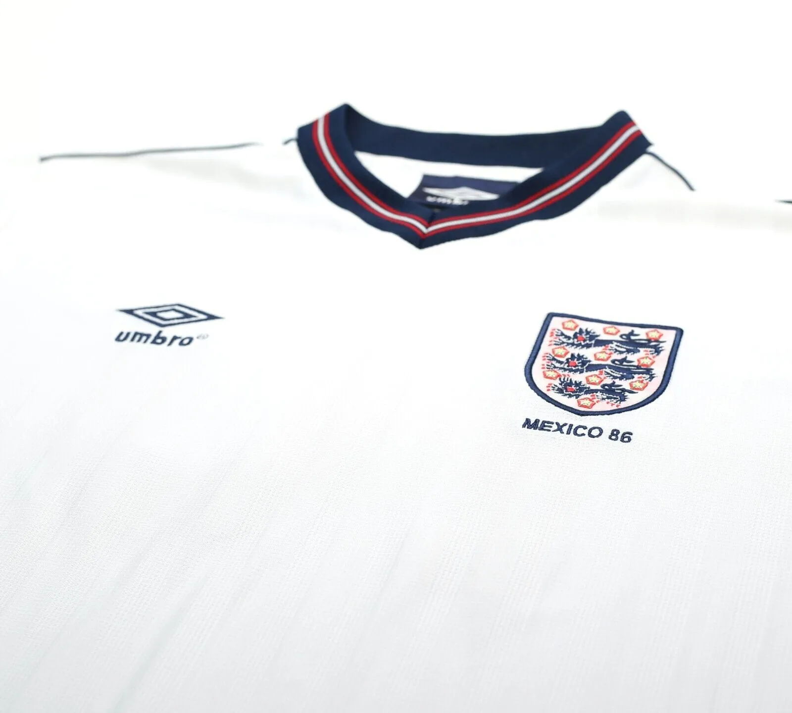 1986 LINEKER England #10 Retro Umbro Home Football Shirt (L) Mexico World Cup