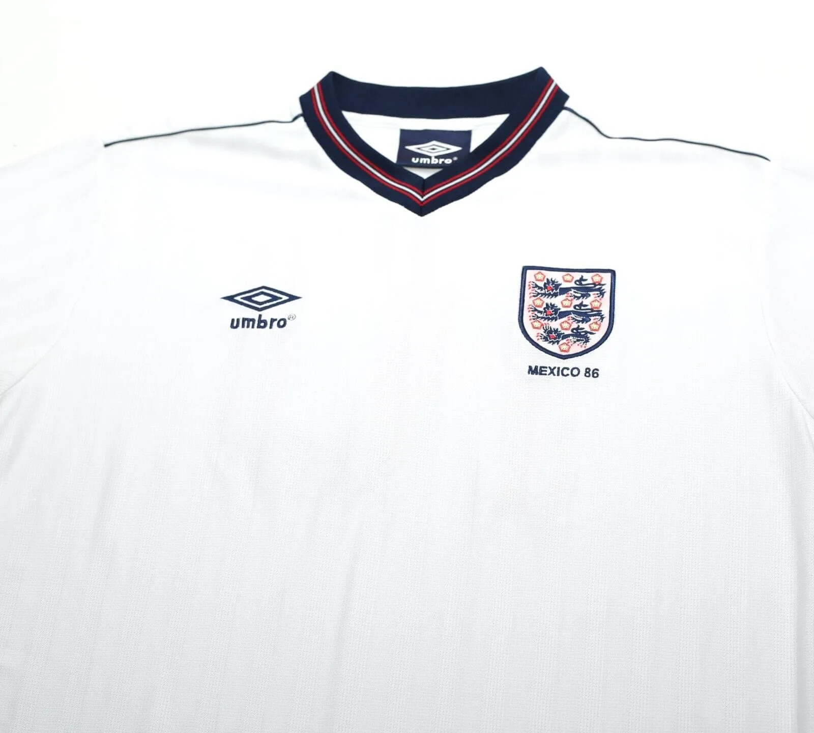 1986 LINEKER England #10 Retro Umbro Home Football Shirt (L) Mexico World Cup