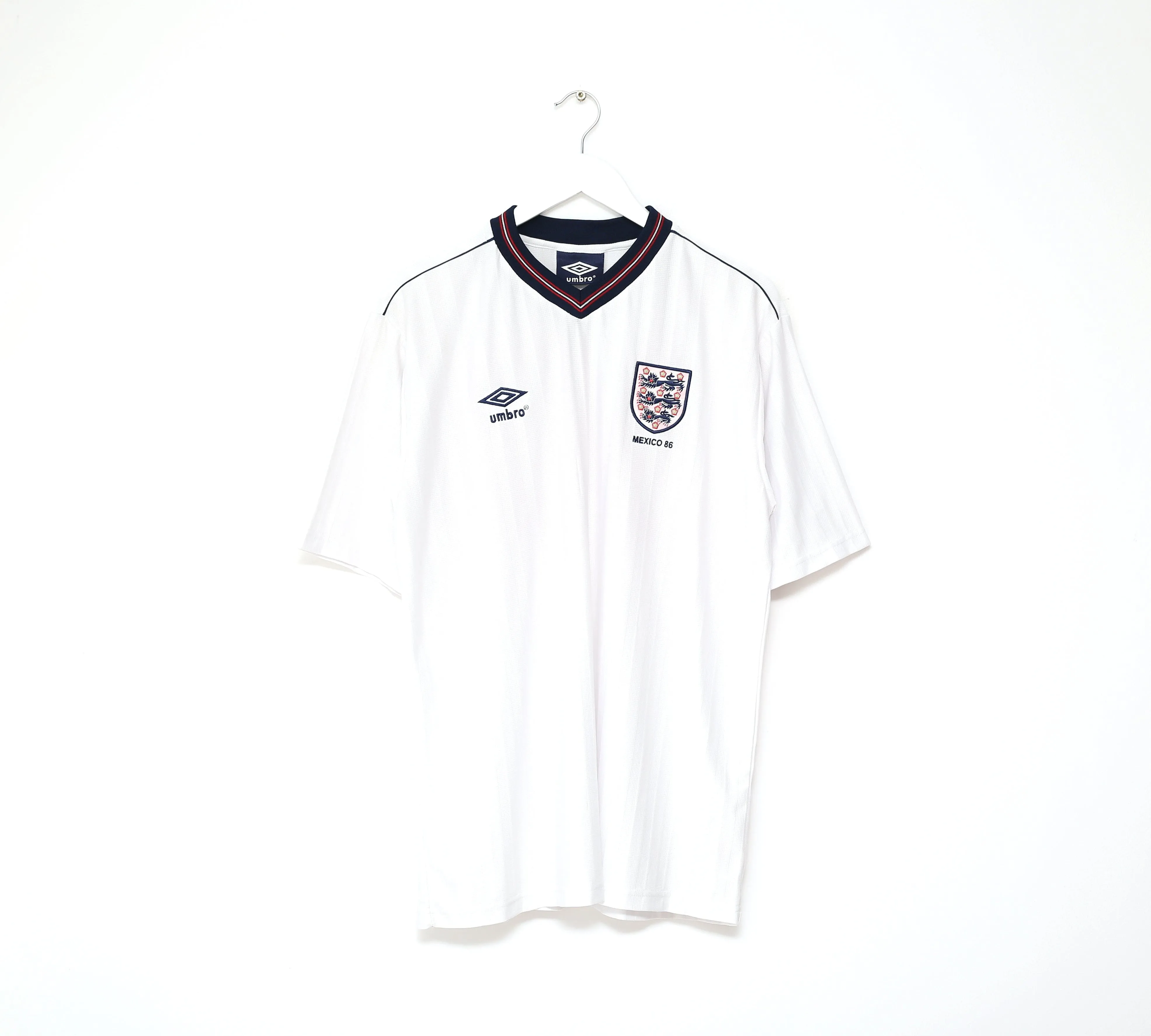 1986 LINEKER England #10 Retro Umbro Home Football Shirt (L) Mexico World Cup