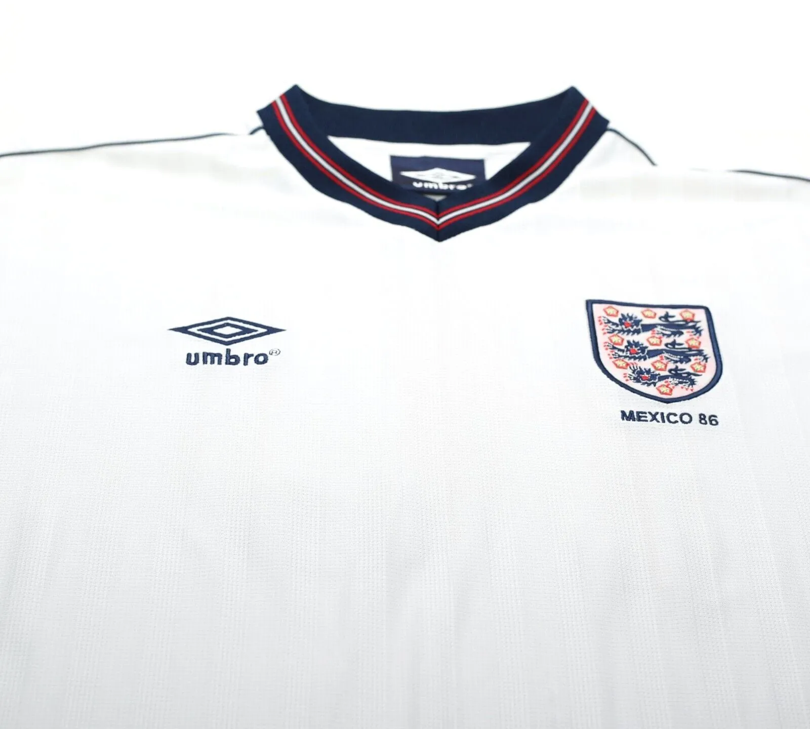 1986 LINEKER England #10 Retro Umbro Home Football Shirt (L) Mexico World Cup