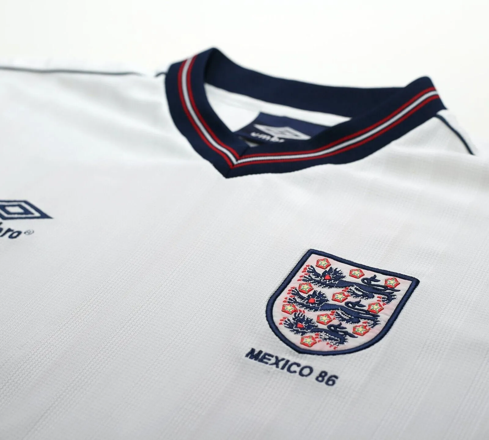 1986 LINEKER England #10 Retro Umbro Home Football Shirt (L) Mexico World Cup