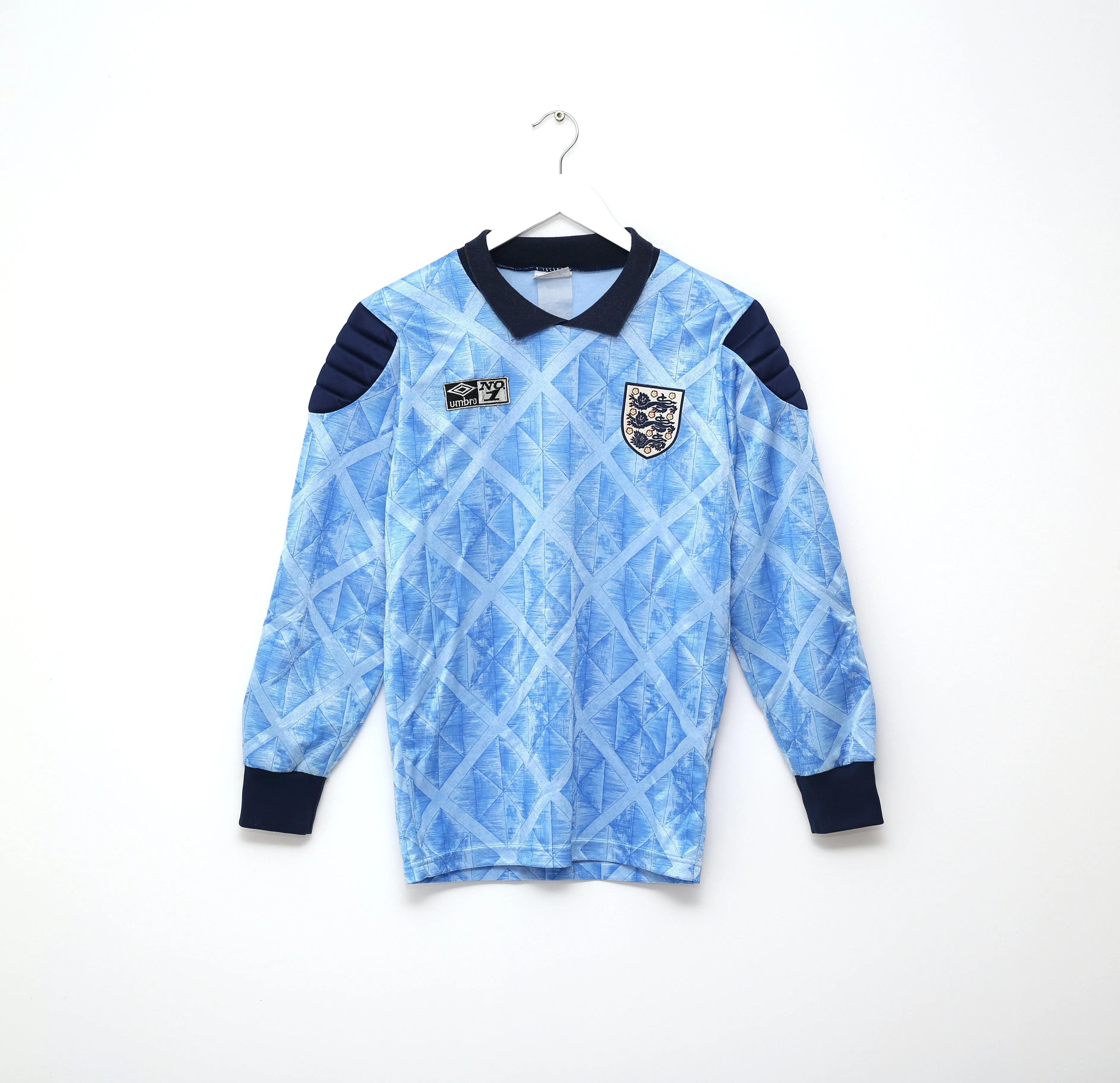 1990/92 SHILTON #1 England Vintage Umbro GK Shirt and Shorts (S)