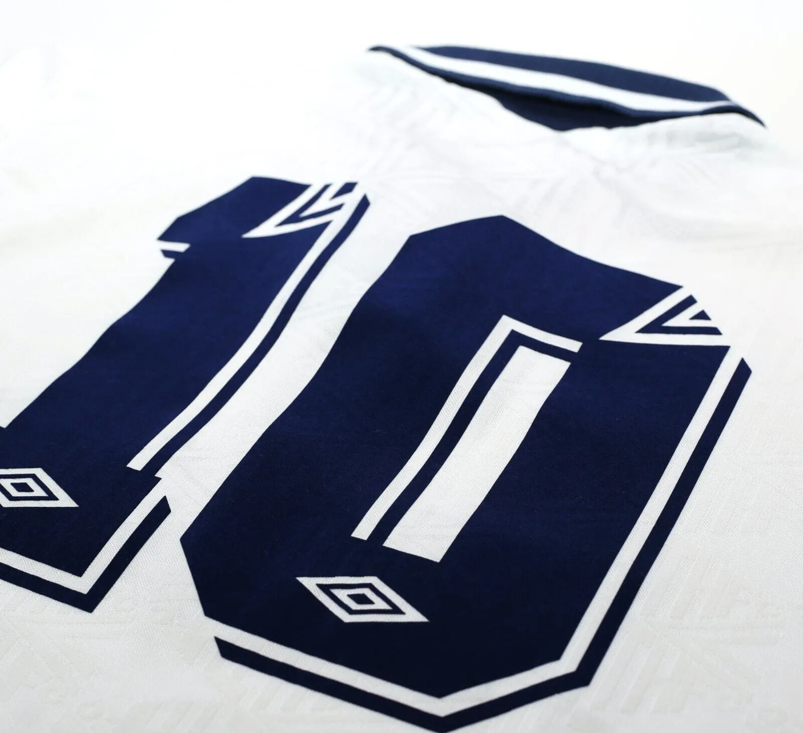 1991/93 SHERINGHAM #10 Tottenham Hotspur Vintage Umbro HOME Football Shirt (L)