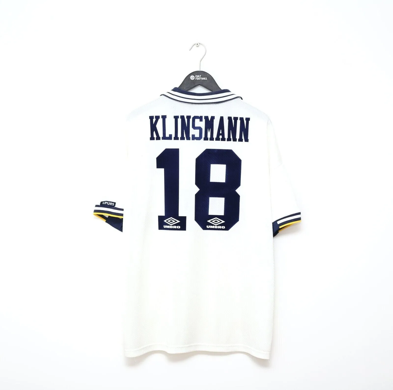 1993/95 KLINSMANN #18 Tottenham Hotspur Vintage Umbro Home Football Shirt (XL)