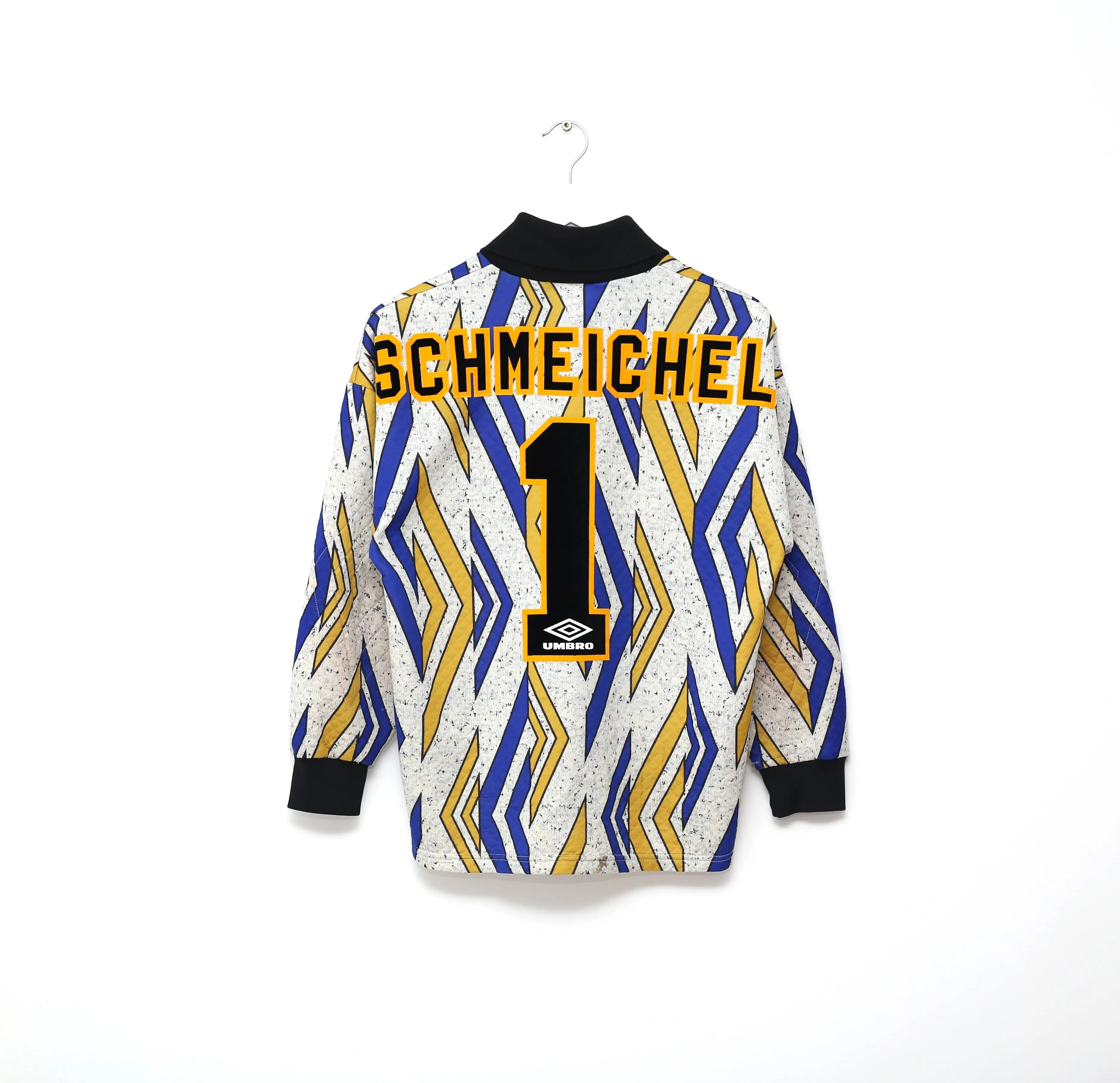 1993/95 SCHMEICHEL #1 Manchester United Vintage Umbro Away GK Football Shirt (S)