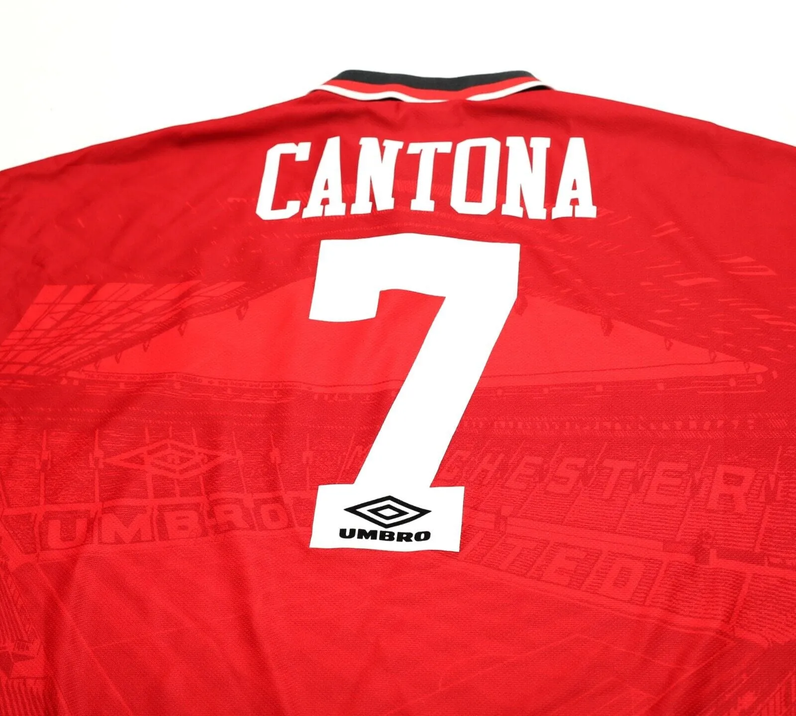 1994/96 CANTONA #7 Manchester United Vintage Umbro Home Football Shirt (L/XL)