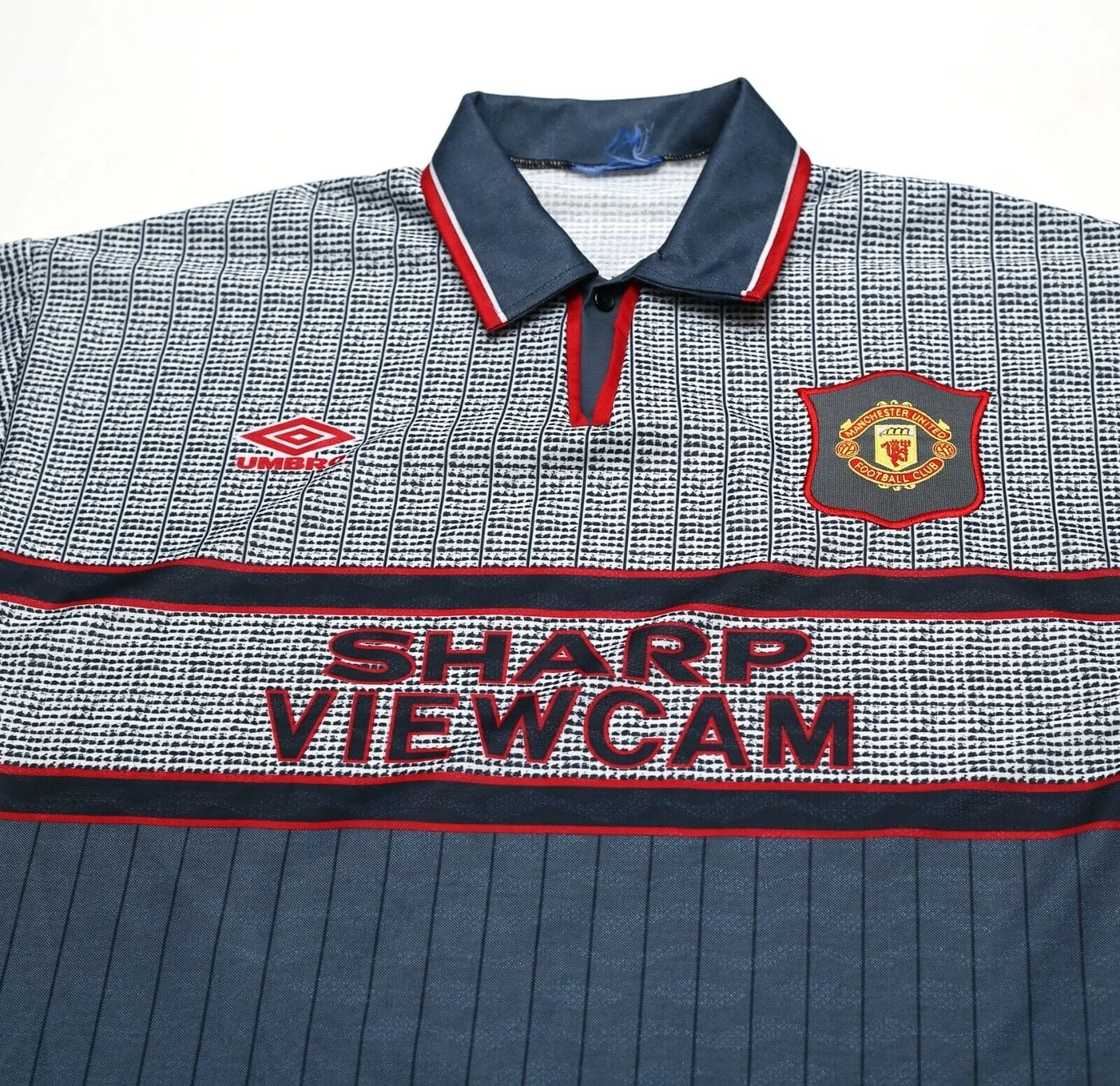 1995/96 CANTONA #7 Manchester United Vintage Umbro Away Football Shirt (M/L)