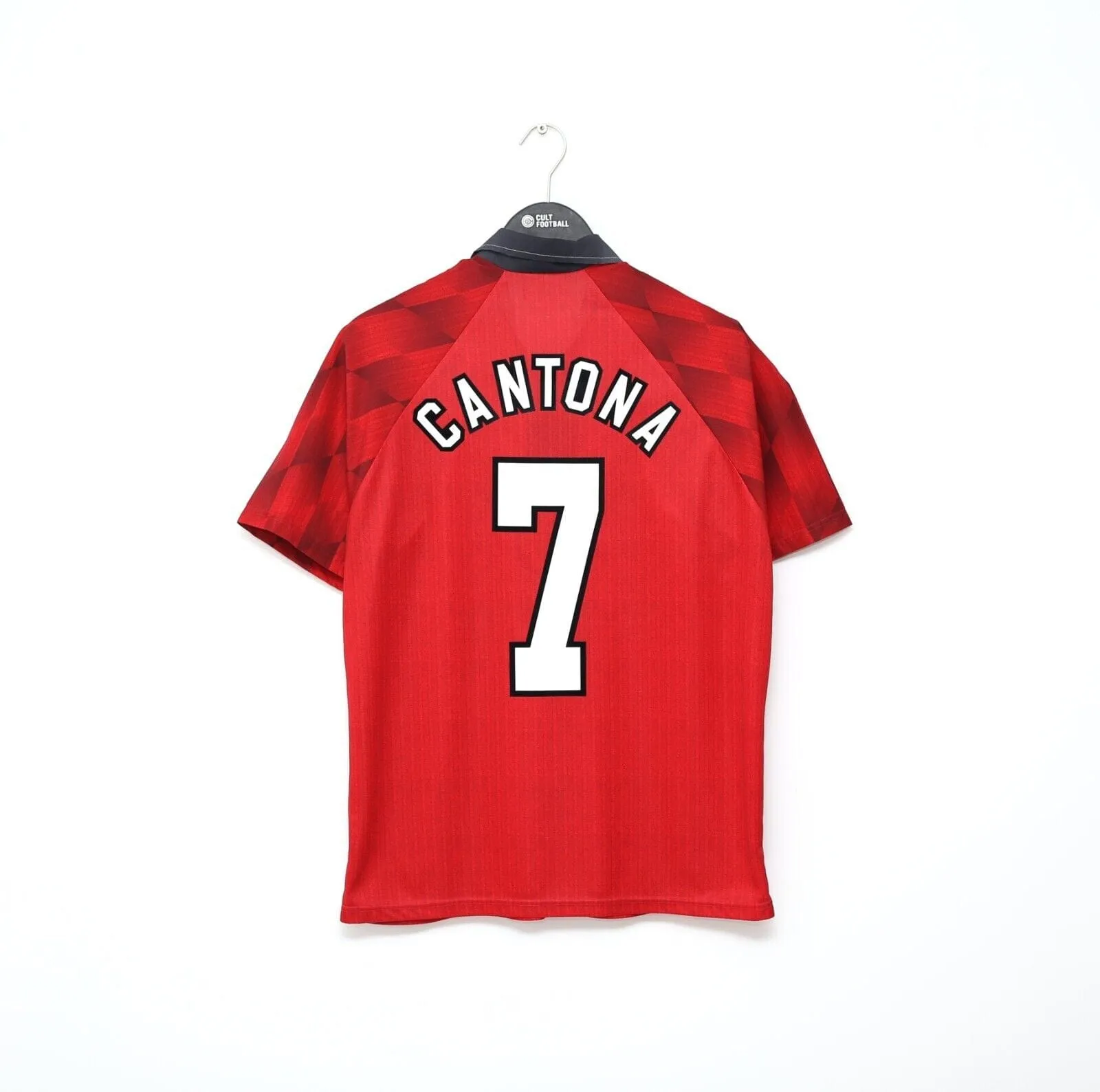 1996/98 CANTONA #7 Manchester United Vintage Umbro Home Football Shirt (M)