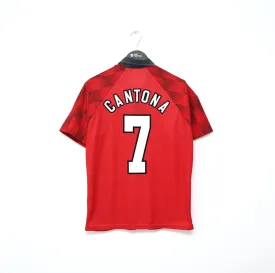 1996/98 CANTONA #7 Manchester United Vintage Umbro Home Football Shirt (M)