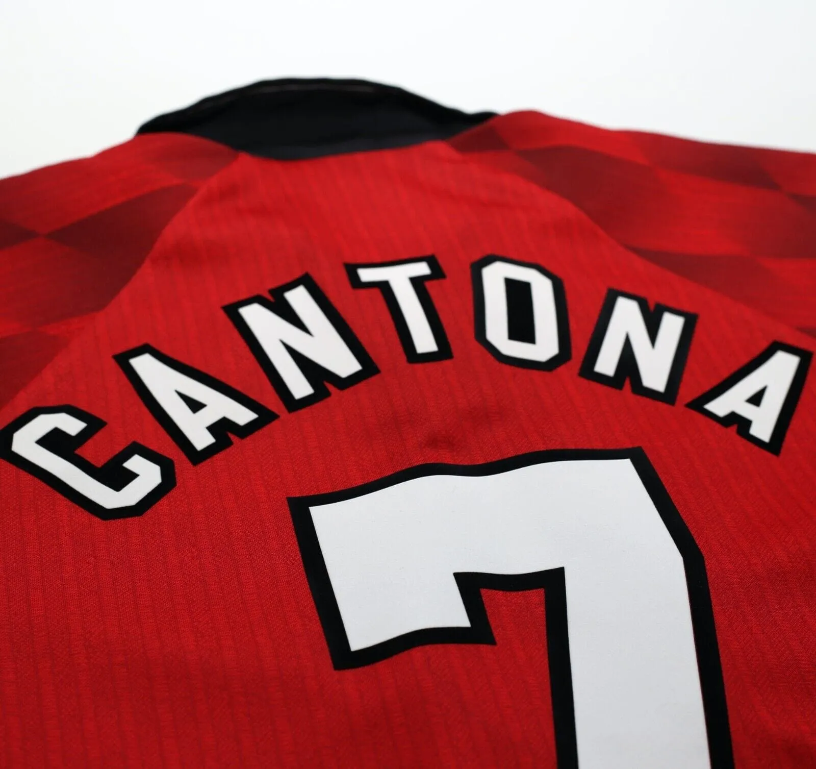 1996/98 CANTONA #7 Manchester United Vintage Umbro Home Football Shirt (XL)