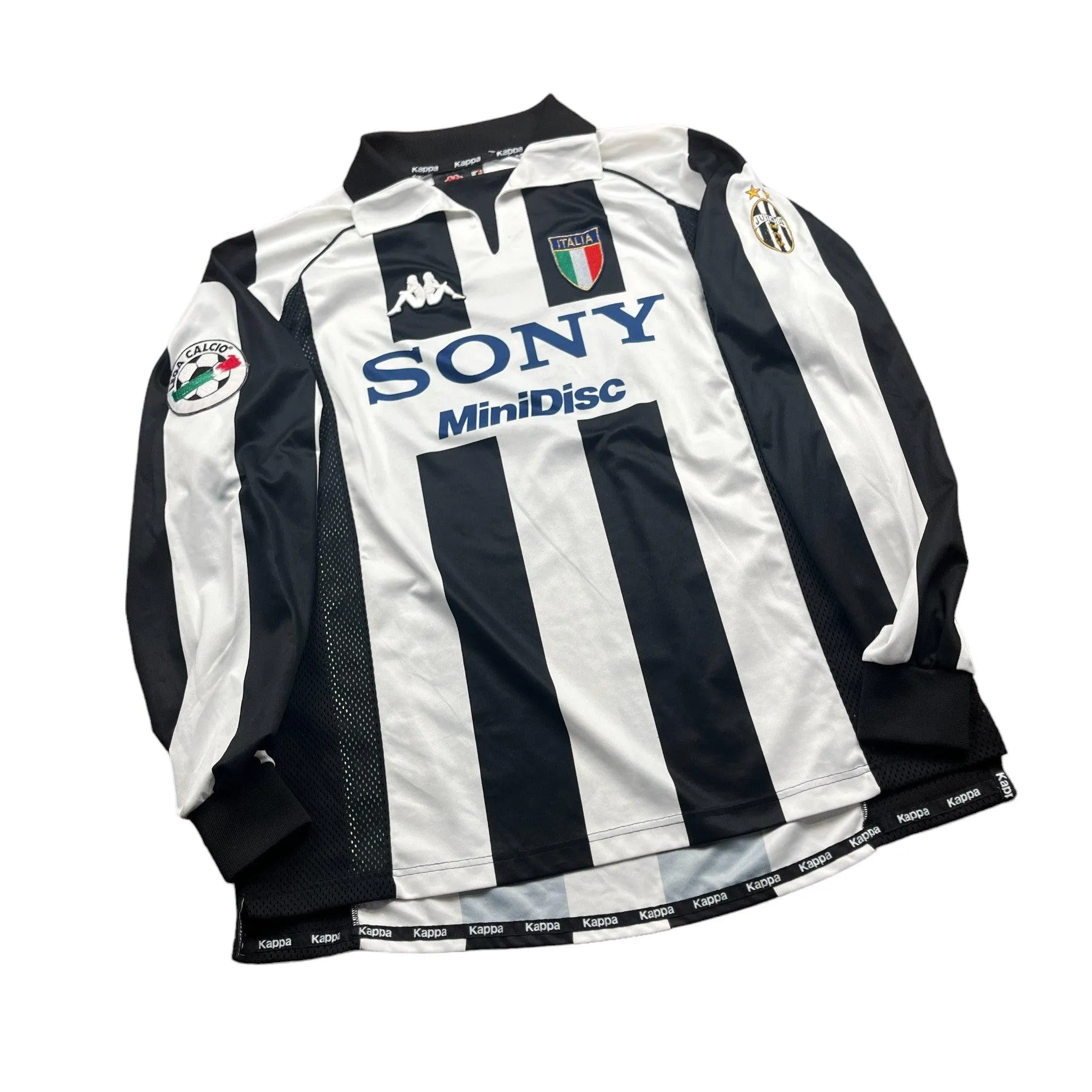 1997-98 Black   White Juventus Centenary Tee - Extra Large