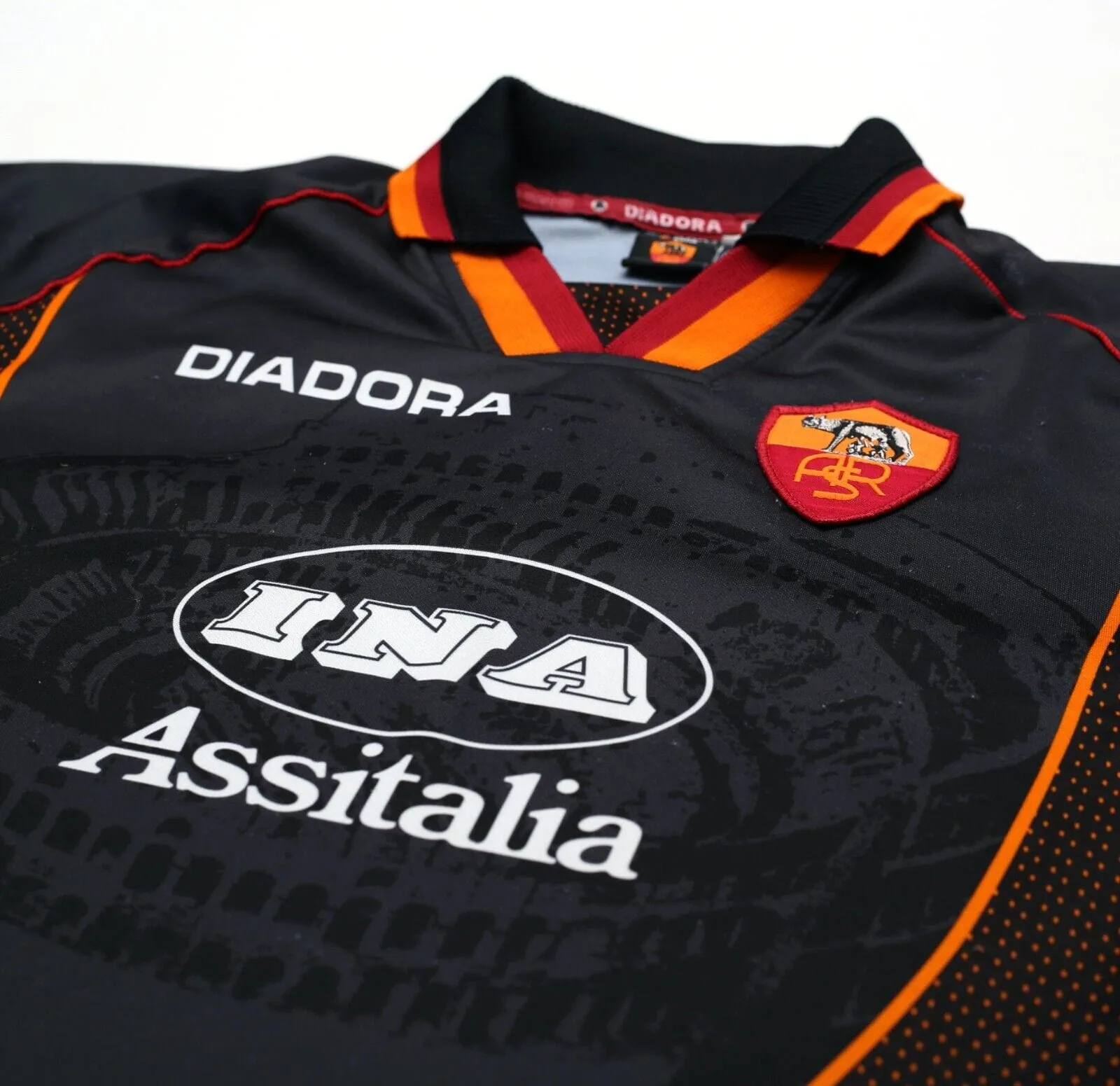 1997/98 AS ROMA Vintage Diadora GK Football Shirt Jersey (M) Goalkeeper Top