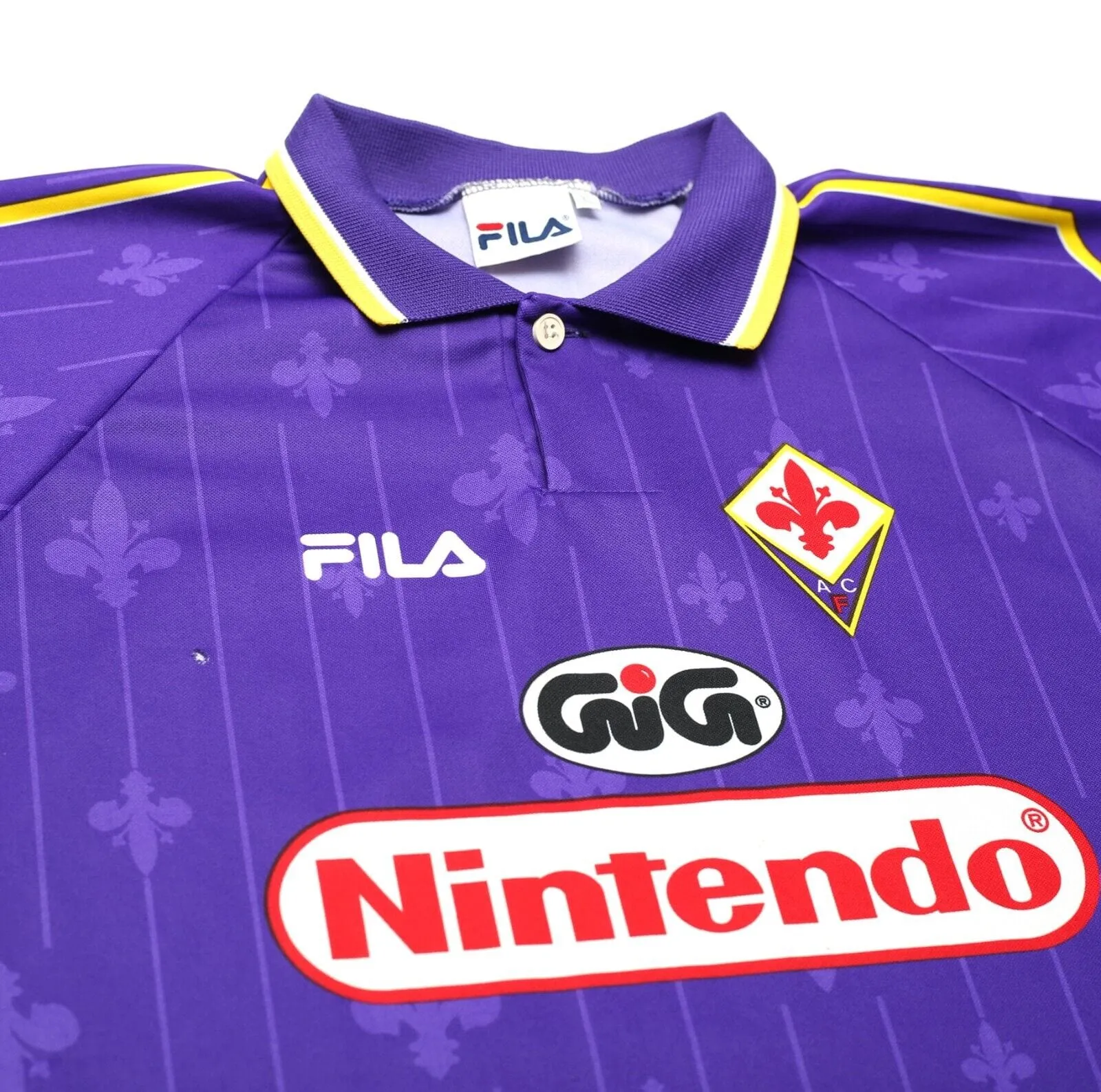 1997/98 FIORENTINA Vintage FILA Home Football Shirt Jersey (YXL/XS) Nintendo