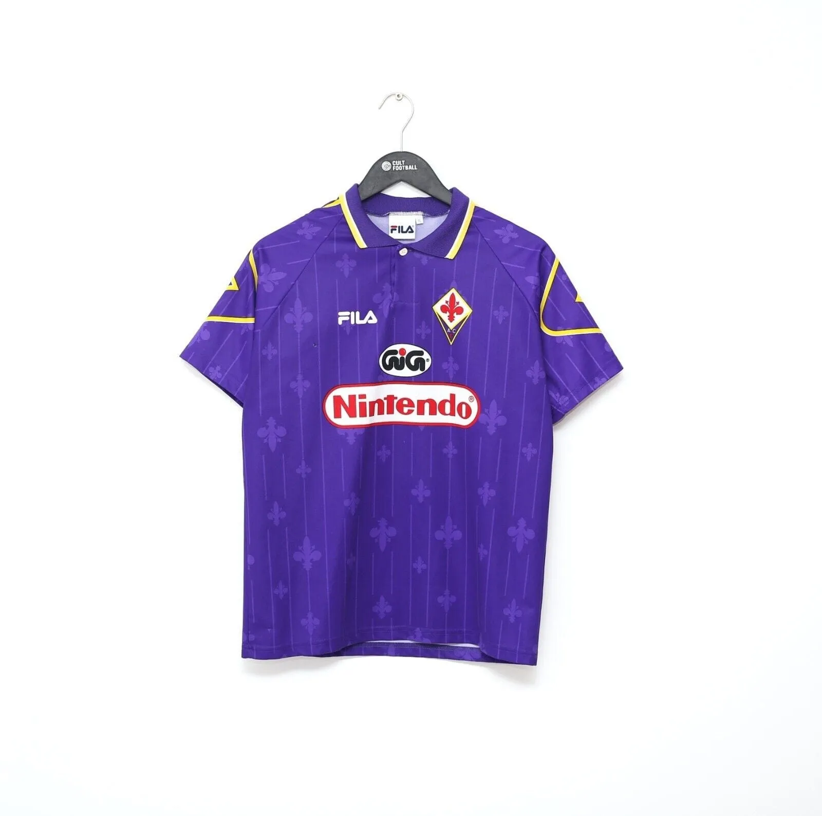 1997/98 FIORENTINA Vintage FILA Home Football Shirt Jersey (YXL/XS) Nintendo