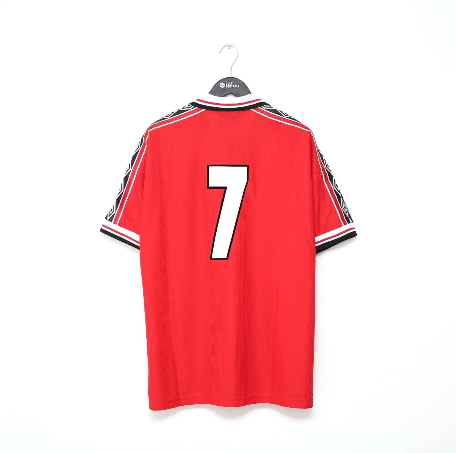 1998 CANTONA #7 Manchester United Vintage Umbro (XL) MUNICH Memorial Match