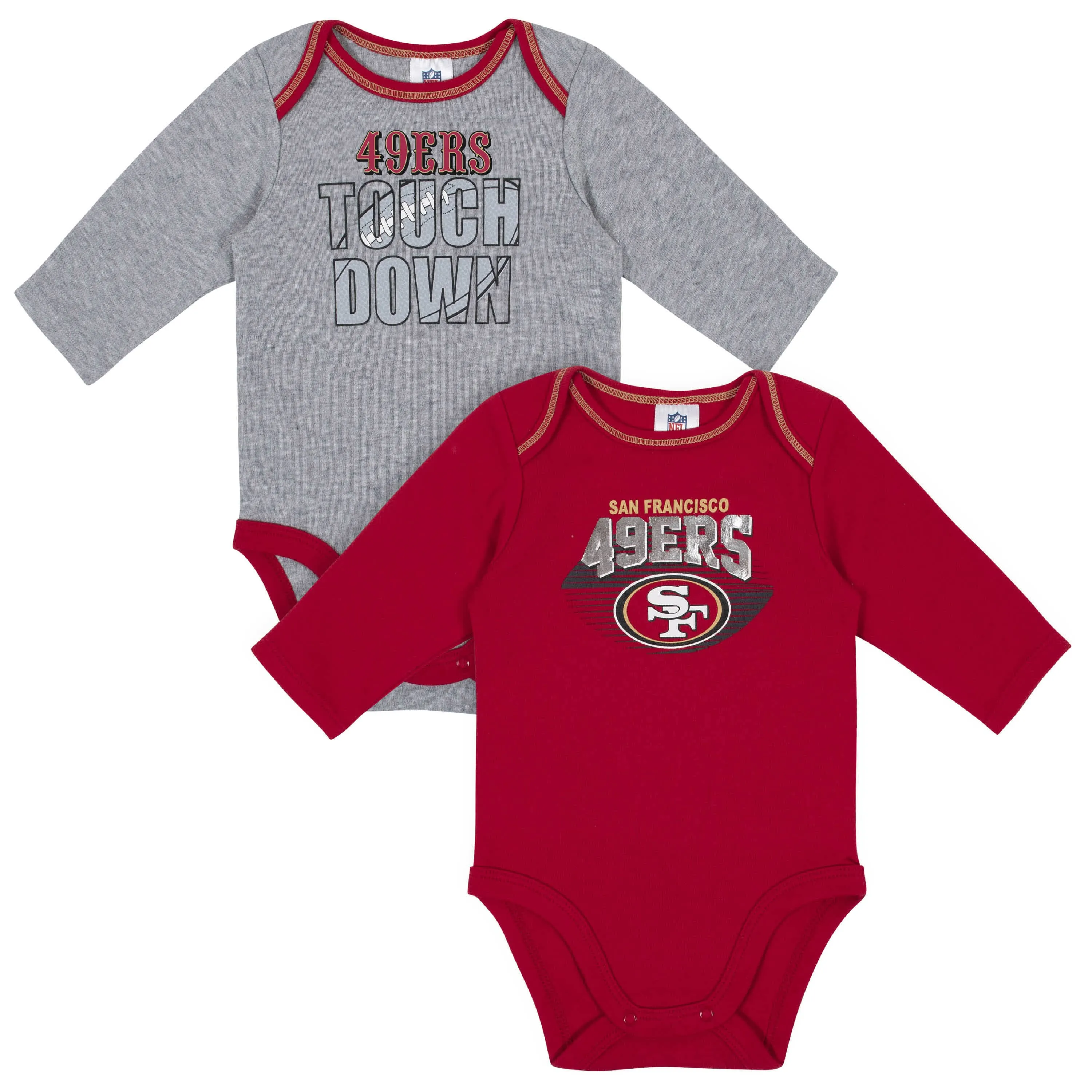 2-Pack Baby Boys 49ers Long Sleeve Bodysuits