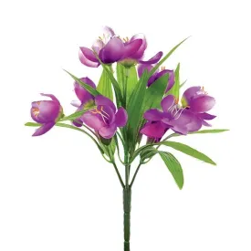 23cm Artificial Purple Crocus Bush