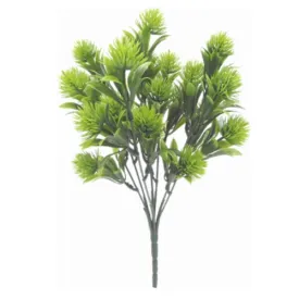 31cm Plastic Foliage Bush Green