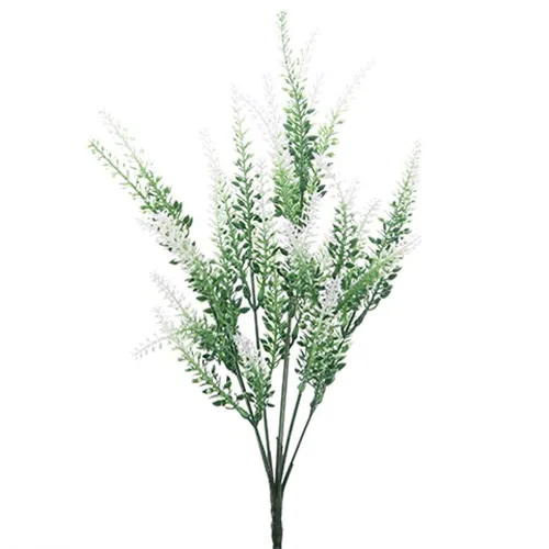 35cm Plastic Astilbe Bush Green/White