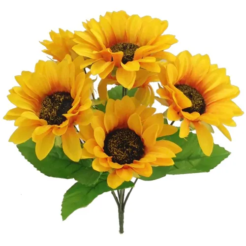 36cm Artificial Small Sunflower Bush - Flower