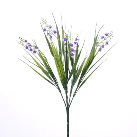 37cm Plastic Bluebell Bush Purple - Artificial Flower