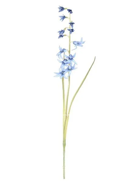 38cm Realistic Bluebell Artificial Flower - Single Stem