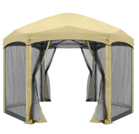 ABCCANOPY 6 Sided Instant Screened Gazebo Outdoor Screen House Room 6x6ft