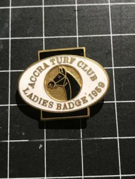 Accra Turf Club Ladies Badge #27 1959