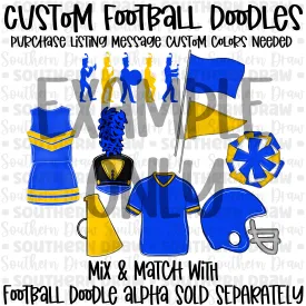 ADD ON CUSTOM Football Doodles