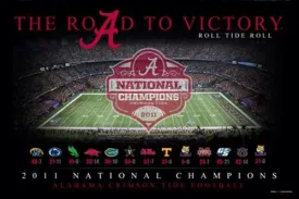 Alabama Crimson Tide "The Road To Victory" 2011 National Champions Poster Print