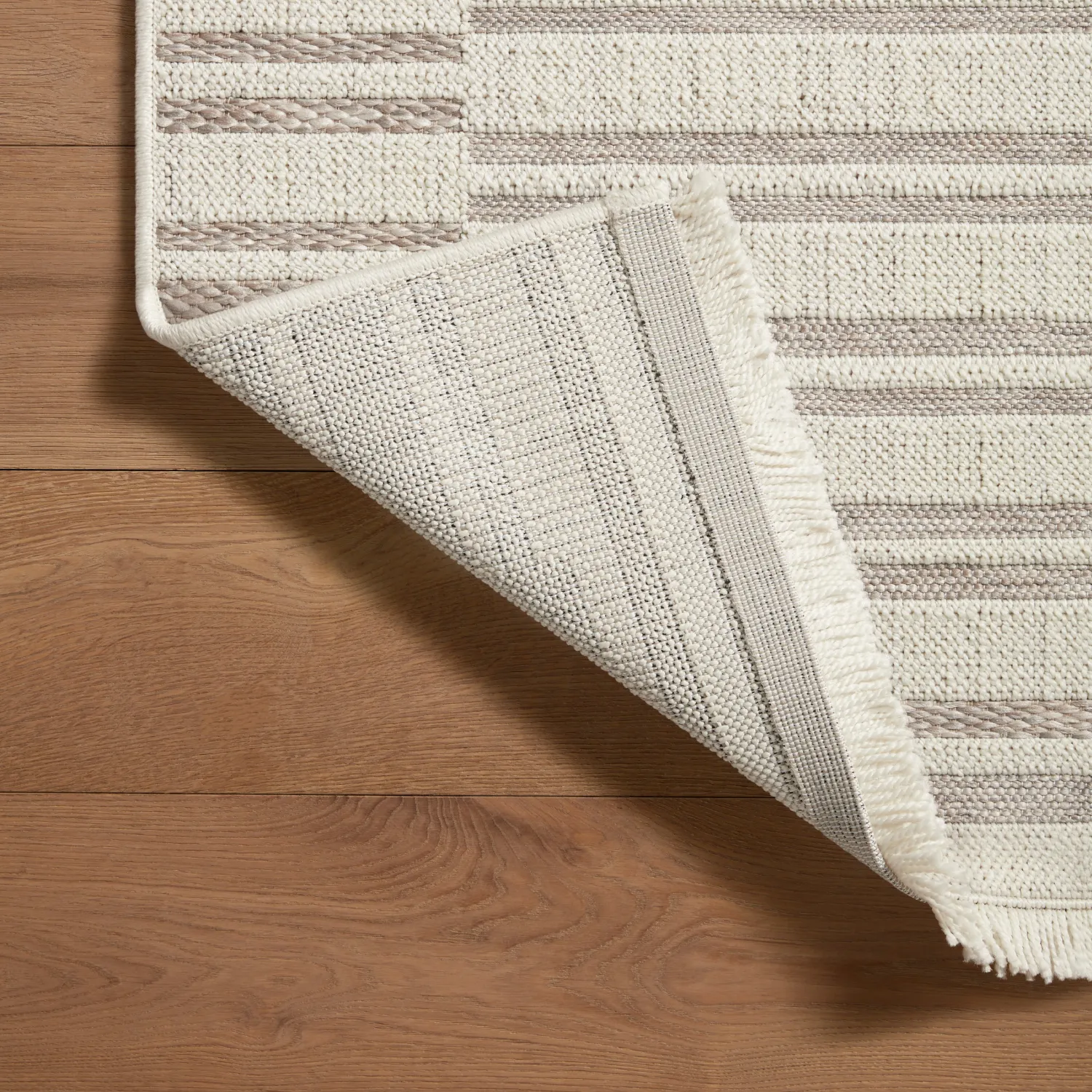 Amber Lewis x Loloi Malibu-03 Ivory/Dove Indoor/Outdoor Rug