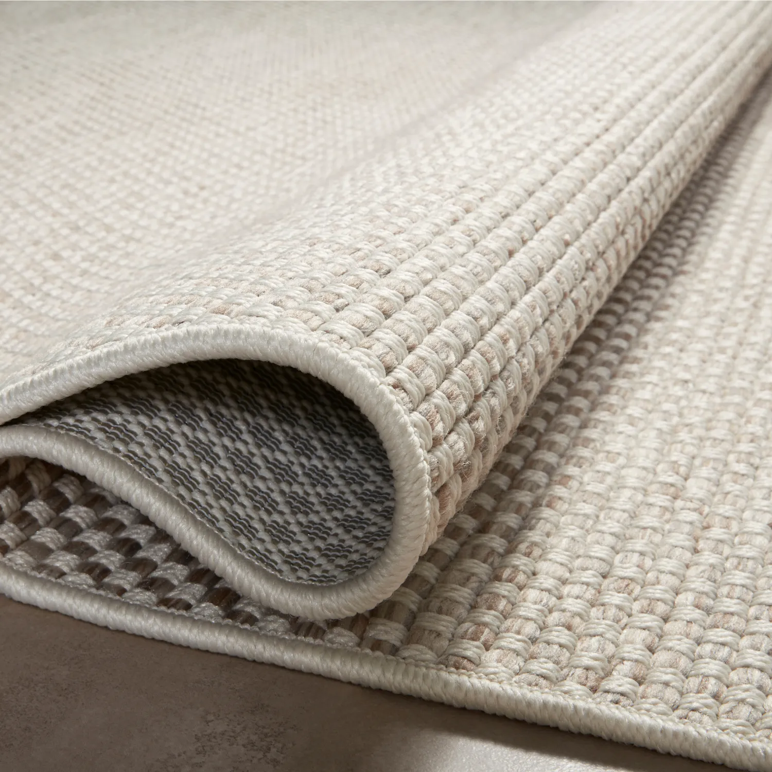 Amber Lewis x Loloi Malibu-05 Ivory/Dove Indoor/Outdoor Rug