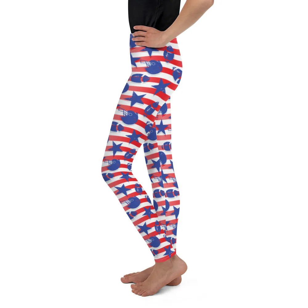 American Football Pattern Youth Leggings