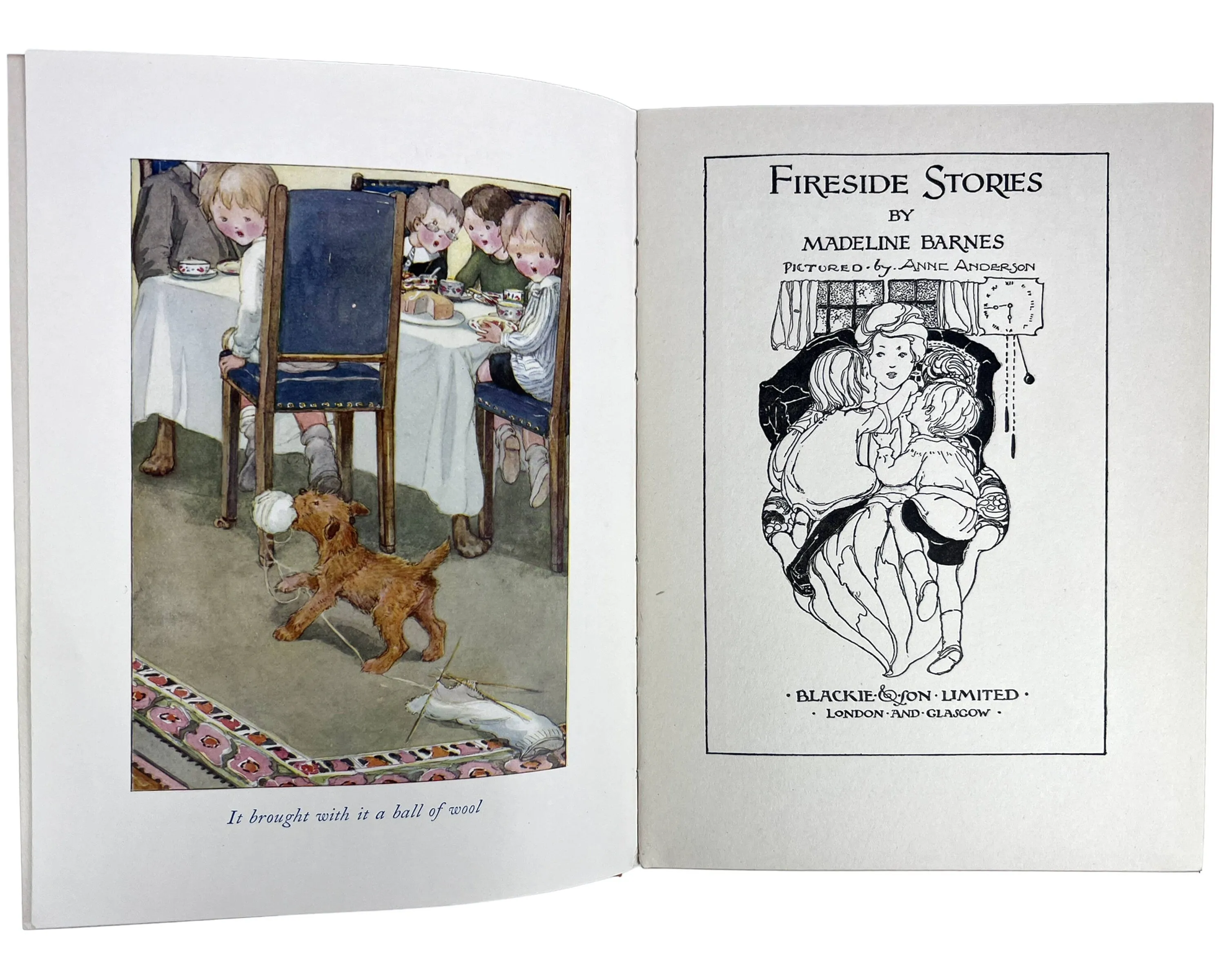 Antique Childrens Book Fireside Stories Anne Anderson Illustrated Blackie Publisher