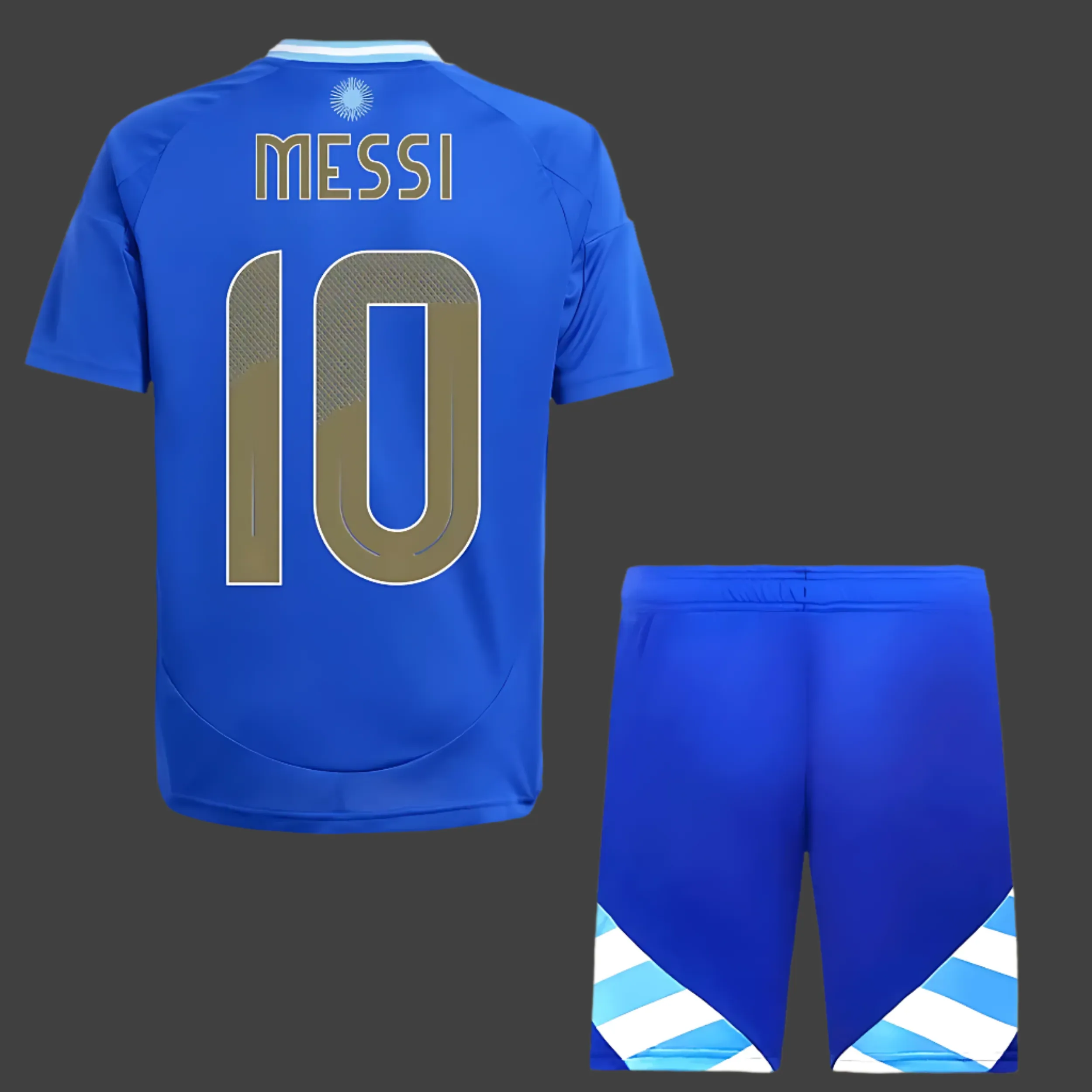 ARGENTINA AWAY KIDS KIT WITH MESSI 10