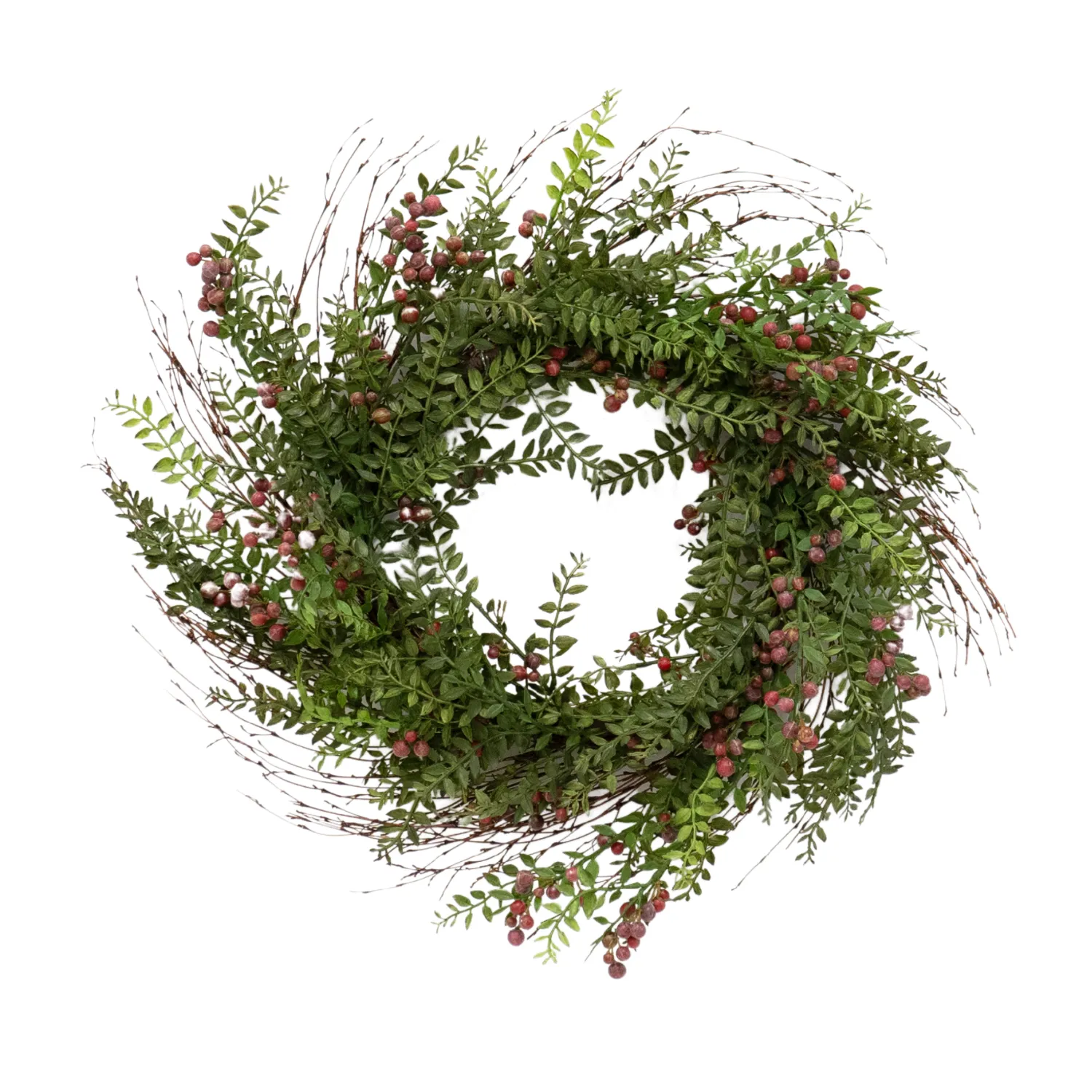 Artificial 24" Red Berry Wreath