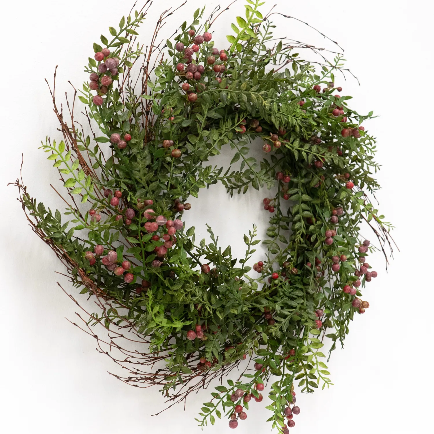 Artificial 24" Red Berry Wreath