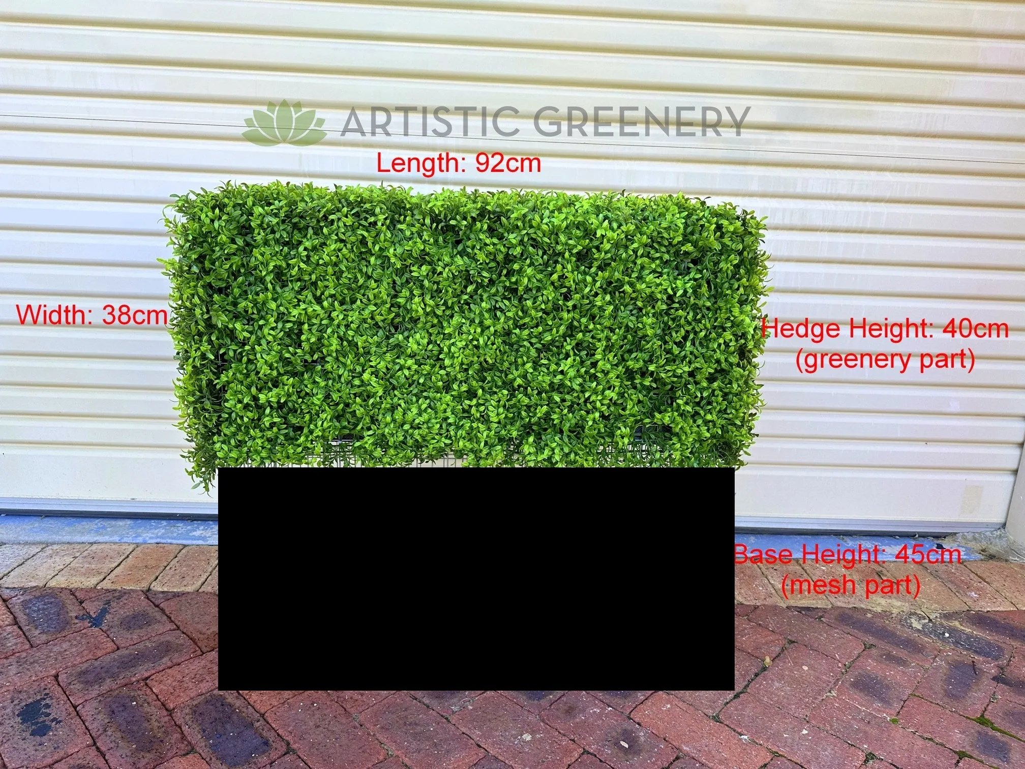 Artificial Hedge (made-to-order) 40 45cm H x 38cm W x 92cm L (Ref: Lloyd H)