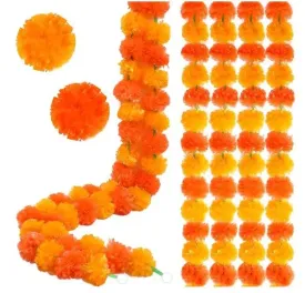 Artificial Marigold Garlands Set of 30