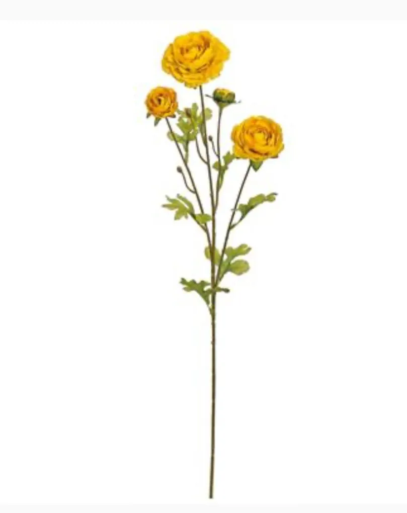 Artificial Ranunculus spray - mustard