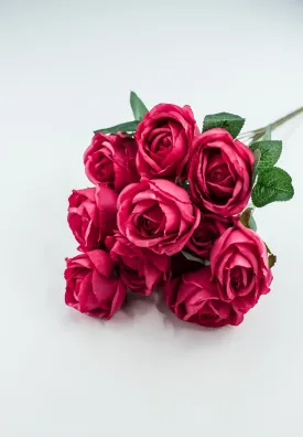 Artificial Roses - watermelon fuchsia pink