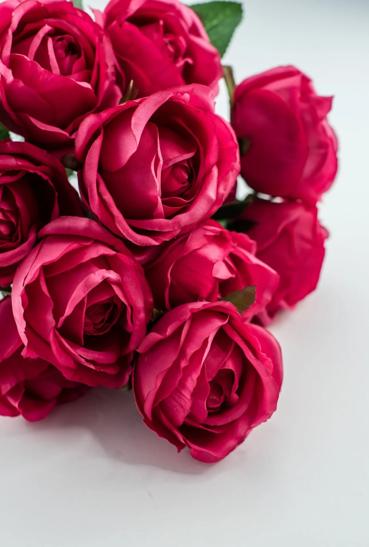 Artificial Roses - watermelon fuchsia pink