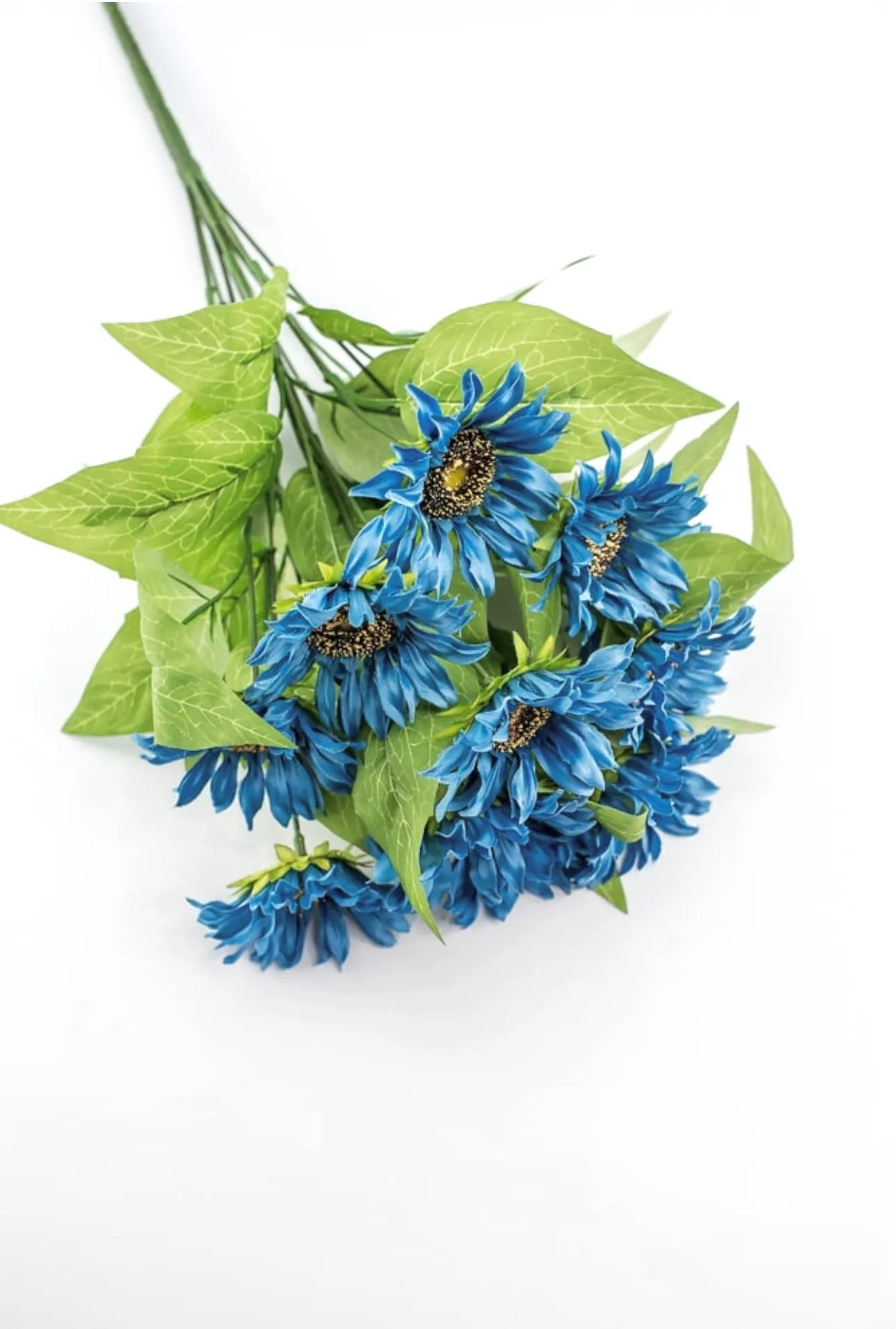 Artificial Sunflower flower bush - blue