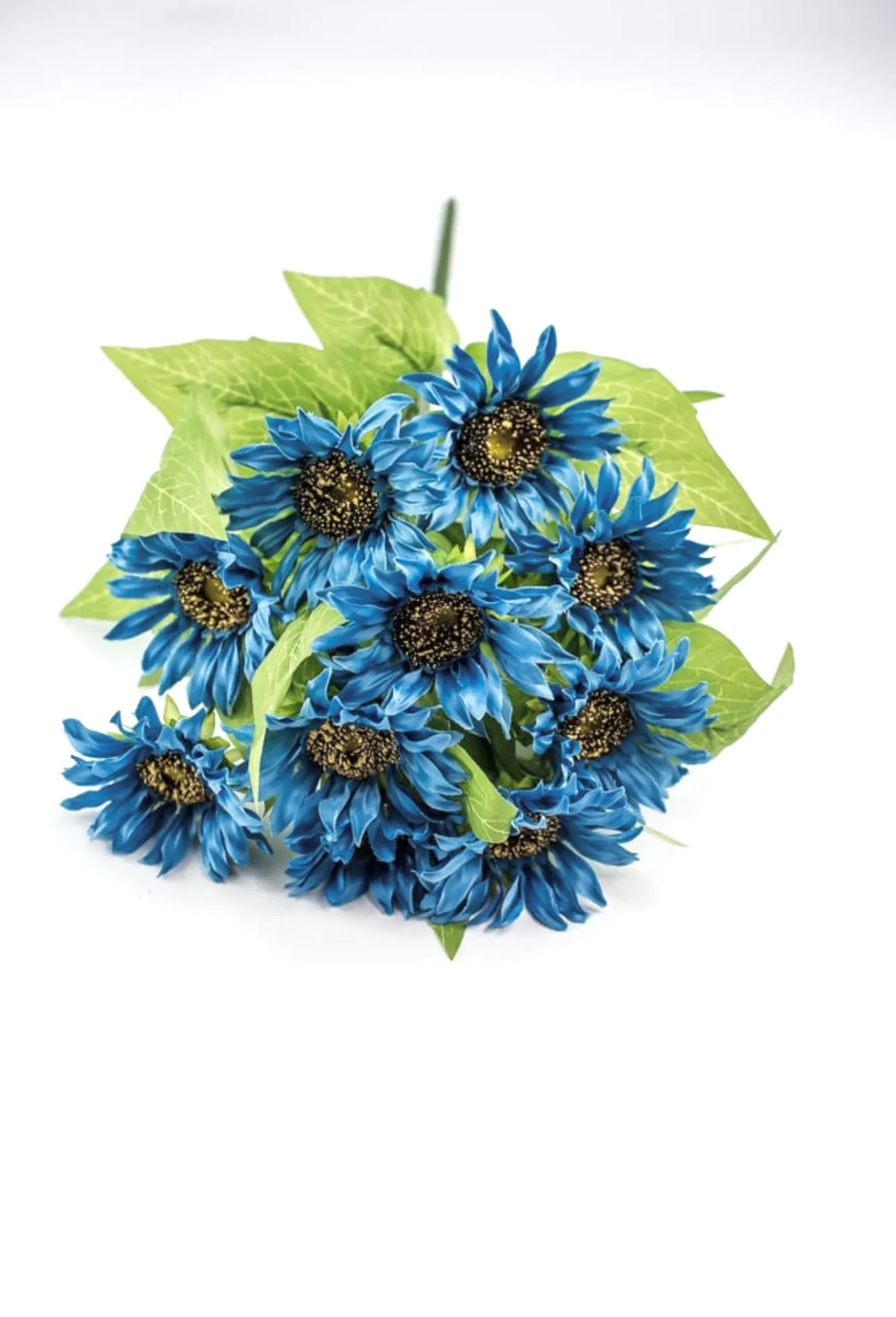 Artificial Sunflower flower bush - blue