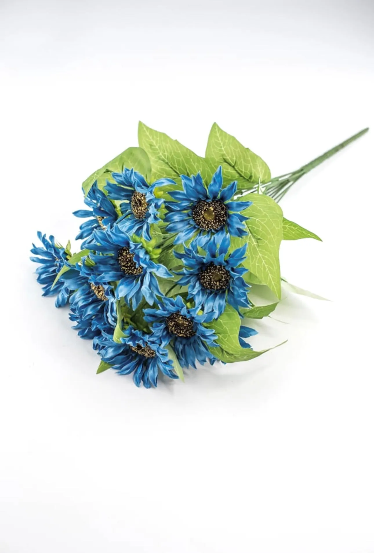 Artificial Sunflower flower bush - blue