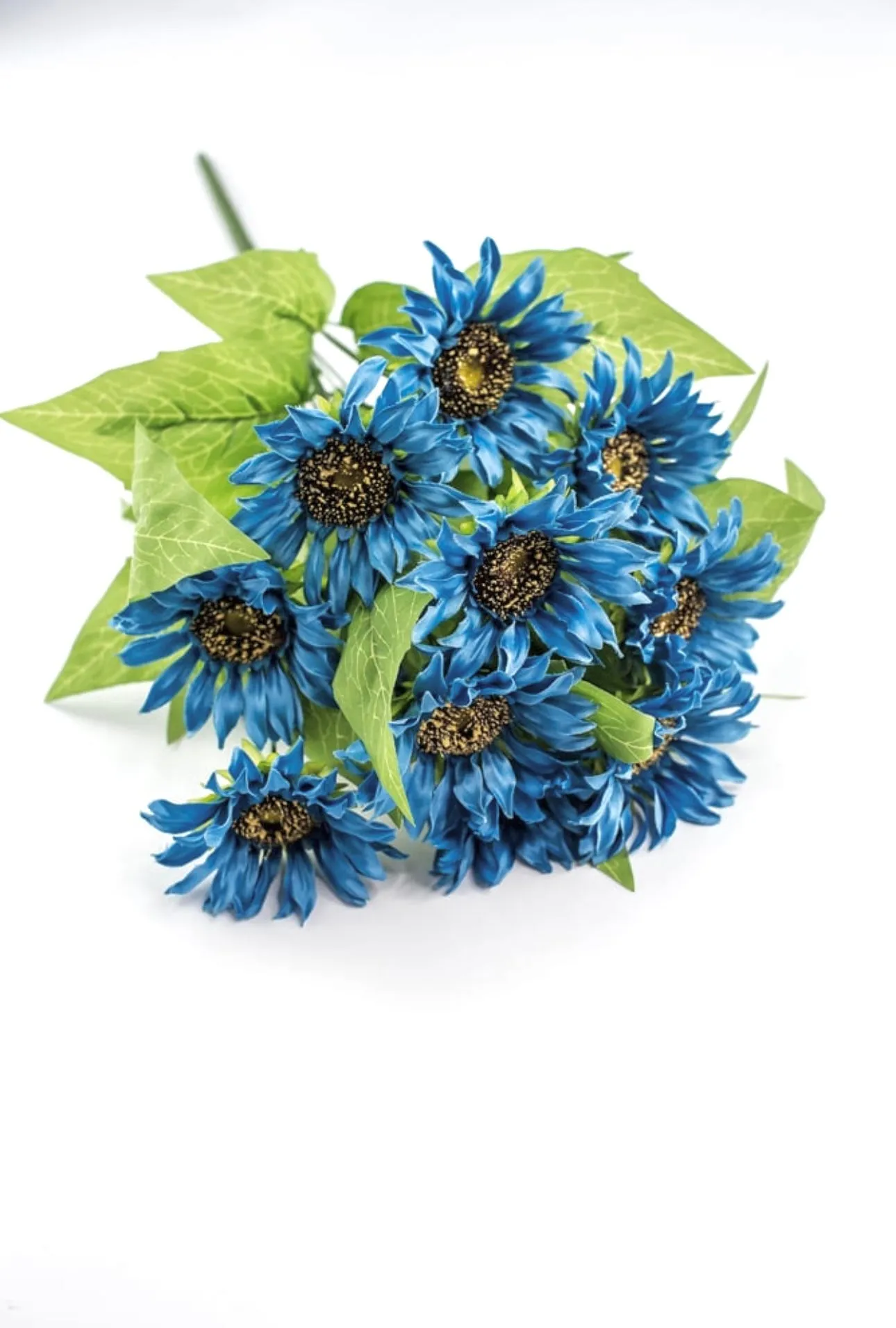 Artificial Sunflower flower bush - blue