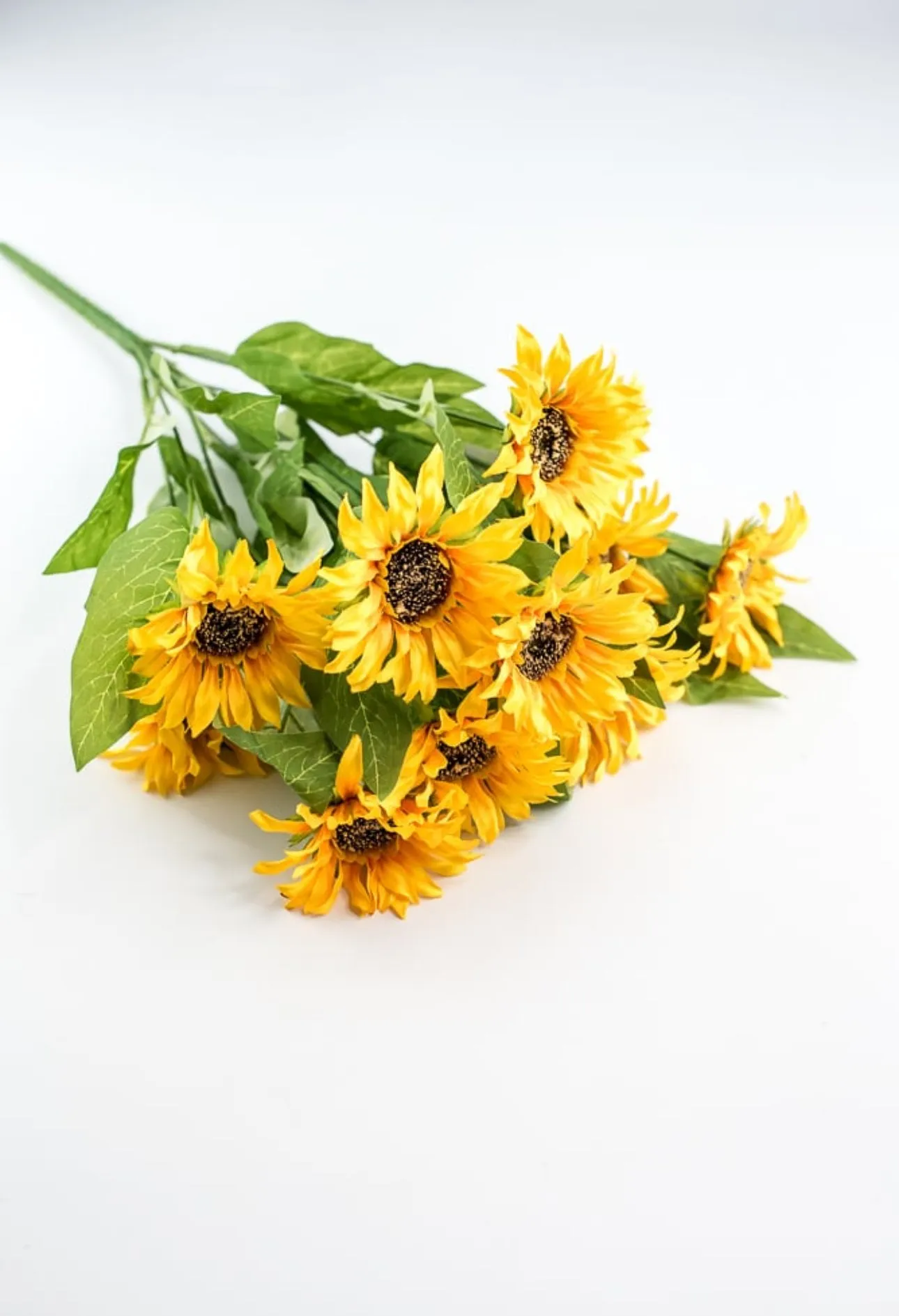 Artificial Sunflower flower bush - yellow