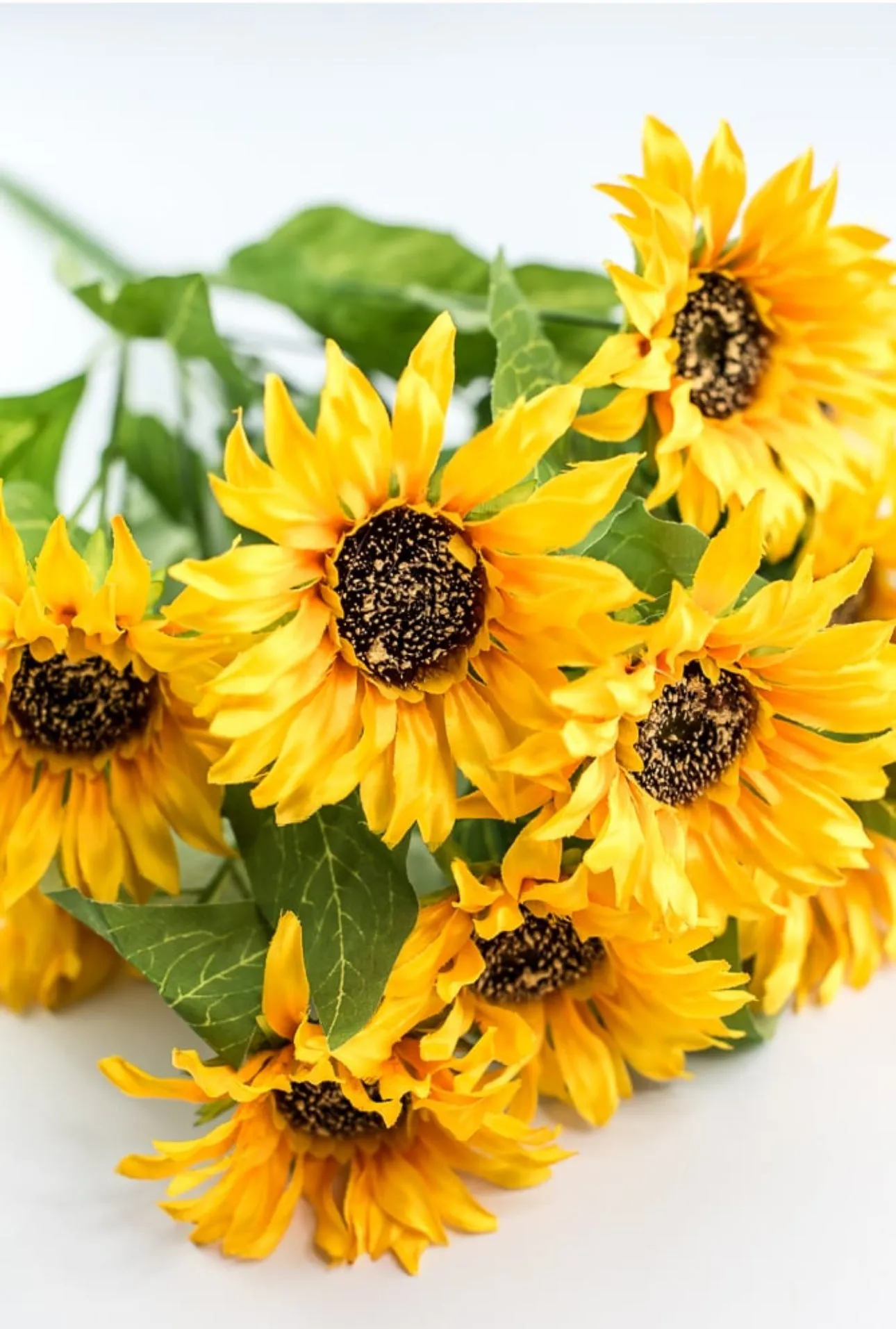 Artificial Sunflower flower bush - yellow